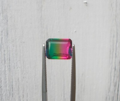 Bi-Color Green Red Topaz Emerald Gem 10 x 8mm for Jewelry, Crafts and Gifts