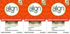 3 x Align Probiotic 24/7 Digestive Support Pro Formula 63 Ct Exp. 06/28