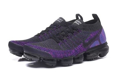 Nike Air VaporMax Flyknit 2 Black Purple Men's Cushioned Shoes | eBay