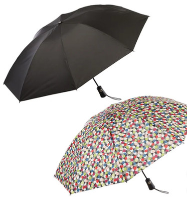 Totes Recycled Automatic Compact InBrella, 2-pack   Reverse Close Umbrella