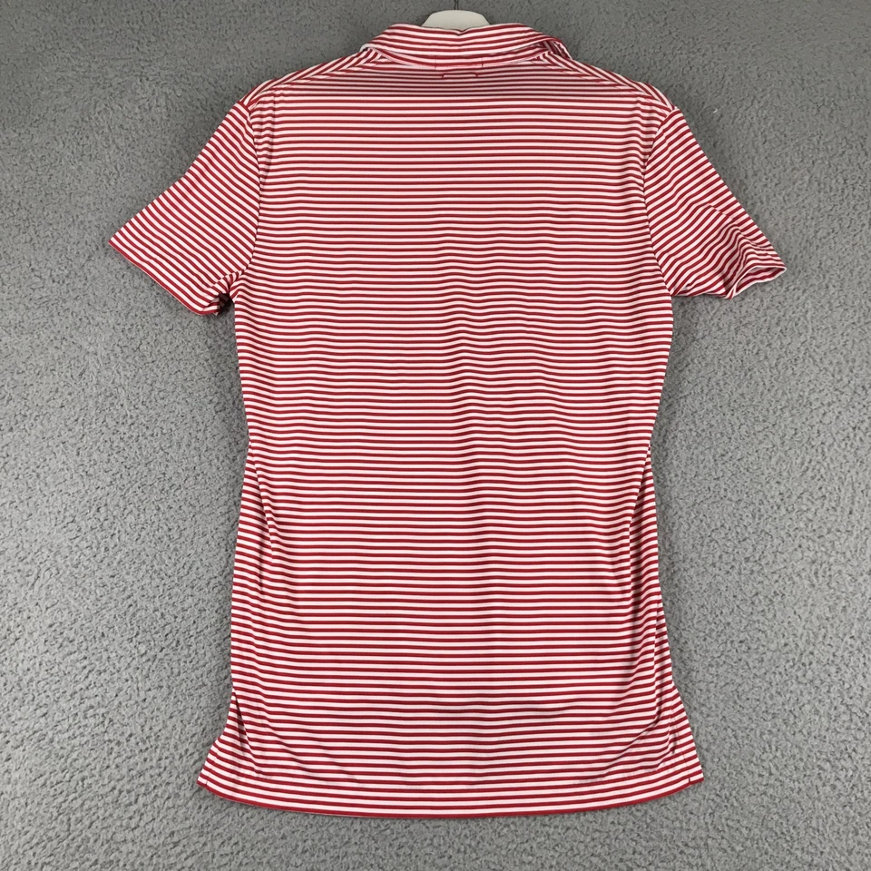 POLO Ralph Lauren Shirt Men SMALL Performance Red White Stripe Short Sleeve Polo - Image 4 of 4