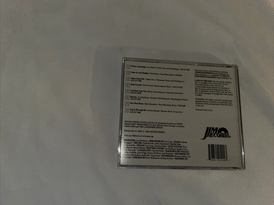 Sweet Anointing - Jimmy Swaggart - Jim Records - Near Mint 1985 02-144 CD Foto 4 de 4
