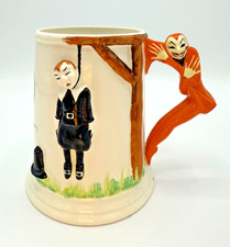 1936 Carlton Ware RED DEVIL HANDLE, The Original Hangman Mug, VTG 1930s England