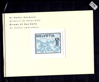 # SWITZERLAND BOOKLET MNH EMBROIDERED STAMP ART