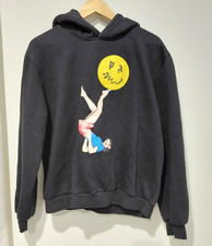 Palm Angels Juggler Pin Up Black Hoodie Smiley Skater 90s Women