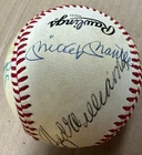 500 Home Run Club 10 Signed Autograph Official NL Baseball Mantle Mays Williams