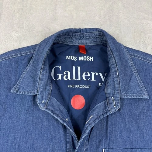 MOS MOSH Gallery Garry Sky Jacket XL Denim Quilted Lined Shacket Casual Designer image 11