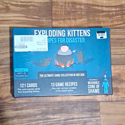 Exploding Kittens Recipes for Disaster Card Game 121 Cards 2-5 Players Cone