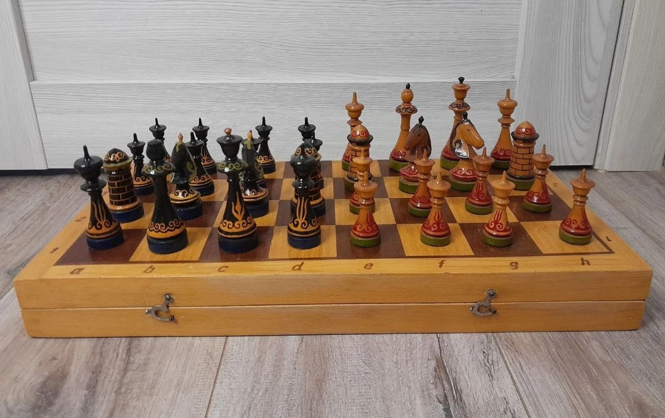 Vintage. Chess. Wooden chess USSR - Image 3 of 4