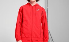 PUMA Sport size XXL Woven Windbreaker Jacket Red/Black.