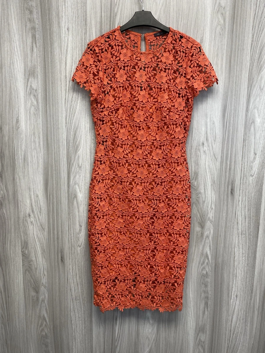 Lace Party/Cocktail Orange Dresses for Women for sale | eBay UK