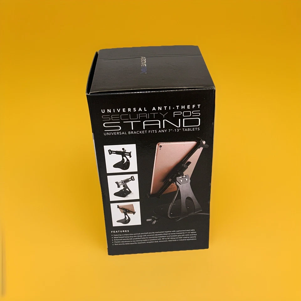 AboveTEK Anti-Theft Tablet Stand, Universal Security POS Holder, Black  - Image 2 of 4