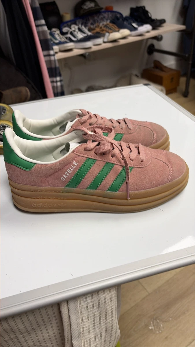adidas Gazelle Bold True Pink Green W for sale | eBay
