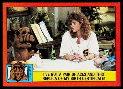 1988 Topps ALF 2nd Series #73 I've got a pair of aces... - ExMt