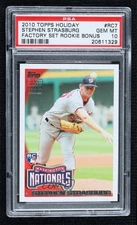 2010 Topps Wal-Mart Platinum Stephen Strasburg #RC7 PSA 10 GEM MT RC
