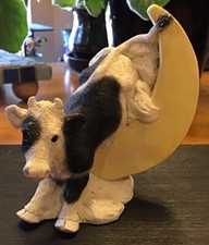 Cow Jumps Over The Moon Stone Critters Figurine Made In The USA