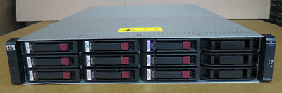 HP STORAGEWORKS AJ750A MSA2000 STORAGE ARRAY W/ DUAL HP AJ751A 9x 450GB 15K