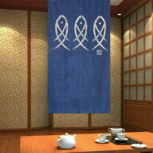 Rideau De Cuisine Bleu Lin - H60 X L180 Cm, Semi-transparent, Double Couture Avec Pompons - Style Bistrot Rustique