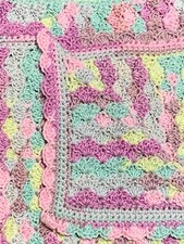 Handmade Crocheted Baby Blanket - Shells