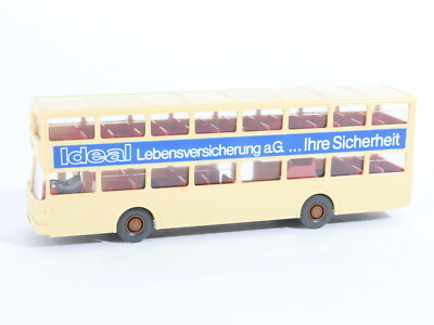 Wiking Germany HO 1:87 Bussing Double Decker Bus Ideal Blue Stripe