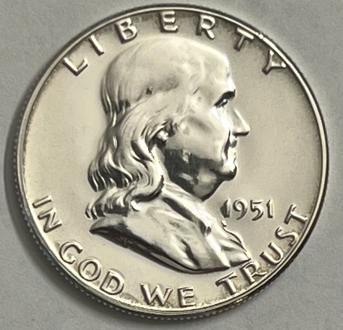 Franklin Half Dollar 1951年 1963年 2枚セット 1951 BEN FRANKLIN PROOF SILVER HALF DOLLAR, GREAT EYE APPEAL