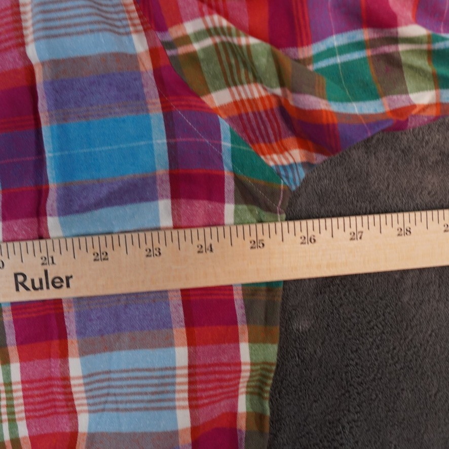 PONY Camicia Ralph Lauren vintage uomo 16 grande rosso blu verde preppy madras nautica costiera