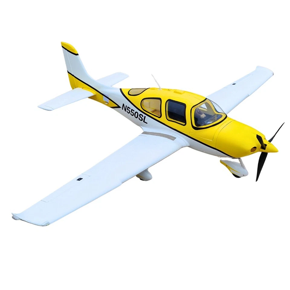 Dynam Cirrus SR22 V3 Trainer 3S/4S Yellow RC Beginner Scale Plane 1.4m w/ Flaps - Image 2 of 4