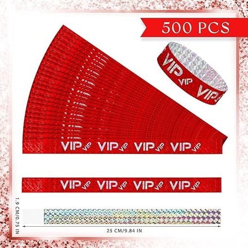 500er-Pack VIP Kunststoffarmbänder für Veranstaltungen Party VIP maßgeschneiderte Armbänder Armbänder - Bild 3 von 7