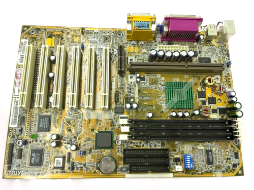 *SALE* VINTAGE ASUS P3W INTEL 810 P2 P3 SLOT 1 ATX MOTHERBOARD WITH VGA MBMX17 - Picture 1 of 3