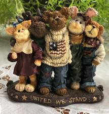 BOYDS BEARSTONE FIGURINE - J.B. BEARYPROUD AND PALS - UNITED WE STAND