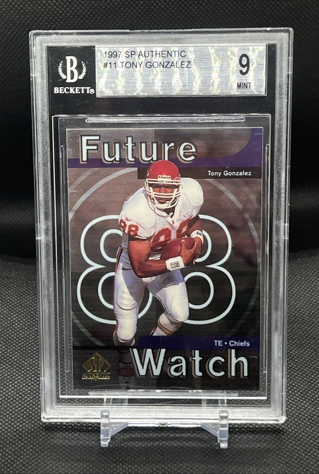 1997 Sp Authentic Tony Gonzalez Rookie #11 BGS 9 Mint RC HOF