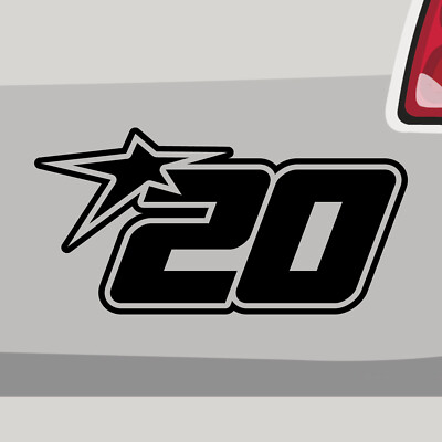 Startnummer 20 Aufkleber Racenumber Sticker Stern Star Auto Bike Decal Vinyl JDM