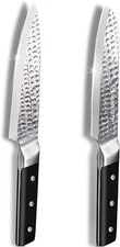 IKOMMI 2 Pcs 8 inch Chef's and 7 inch Santoku Gourmet Kitchen Knife Sealed Box