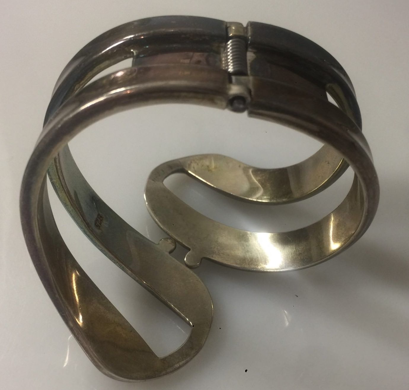 LARGE 925 STERLING SILVER BY-PASS STATEMENT BRACE… - image 4