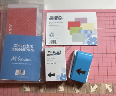 Creative Memories ARROW Decorative Punch & All Occasions Card Kit- New in Box!
