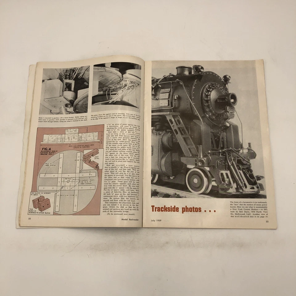 Revista de modelismo ferroviario vintage - julio de 1959 - miniatura para aficionados al tren Foto 3 de 4