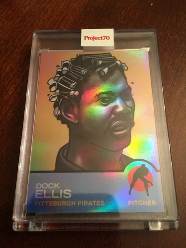 2021 TOPPS PROJECT 70 1973 #546 DOCK ELLIS PIRATES BLUE GREAT RAINBOW FOIL 31/70