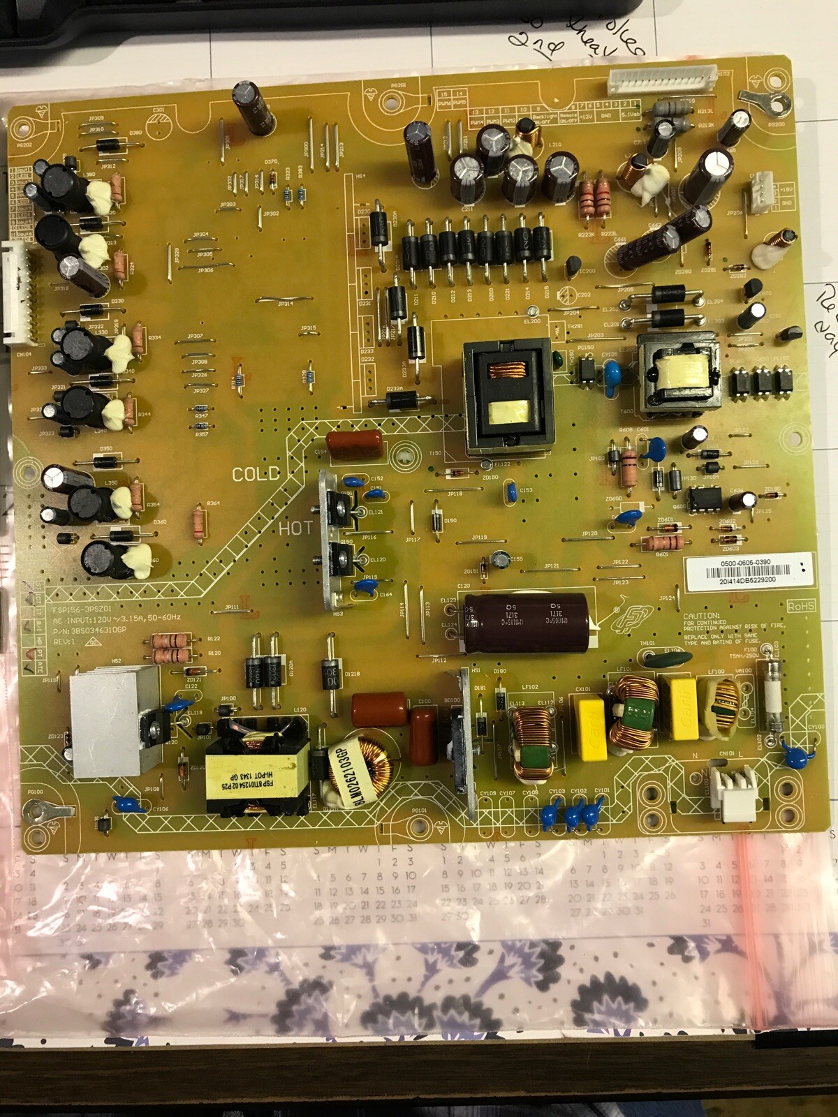 REPAIR KIT VIZIO E550I-B2 E550I-B2E POWER SUPPLY DPS-167DP 056.04167.0001 DEAD - Foto 6