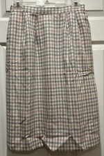 Vintage Pendleton 100 Virgin Wool Pastel Plaid Pleated Skirt Size 8 Petite