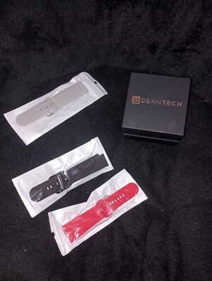 Beantech Emerge S3 Smartwatch for iPhone/Android, Silver + 3 Extra Wristbands 