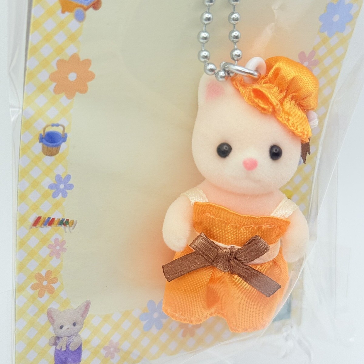 Sylvanian Families Silk Cat Keychain Calico Critters Japan New