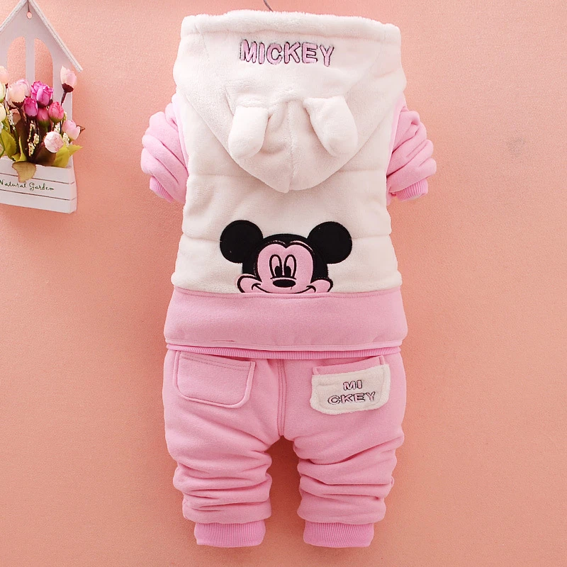 Conjunto de ropa de invierno para bebés niños/niñas camisa manga larga + pantalones + chaleco sudadera con capucha 3 piezas Foto 3 de 4