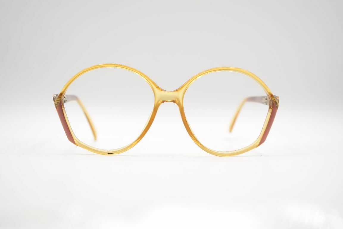 Lunettes Ovales Transparentes Brun Vienna Line - Monture Titane/plastique Vintage Neuve