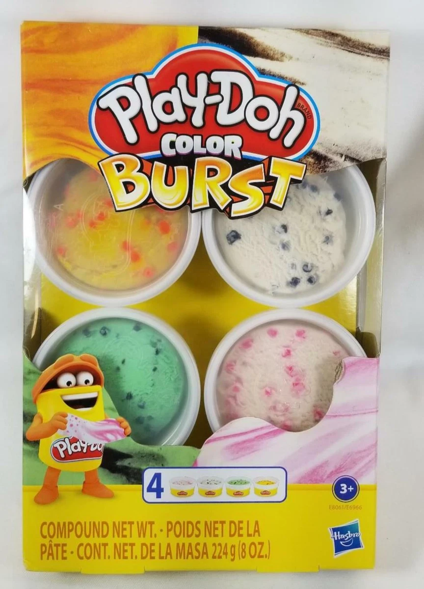 Play Doh Color Burst 4 Pack Ice Cream Themed Non Toxic Moldable Toy Gift 3