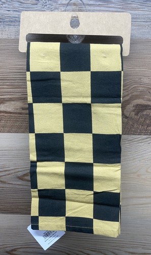 New Sunflower & Crow Checkered Primitive Hand towel - Picture 2 of 5