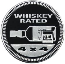 1pc Whiskey Rated Sticker Decal Emblem 4x4 Badge Auto Truck Fender 6cm 2.36"