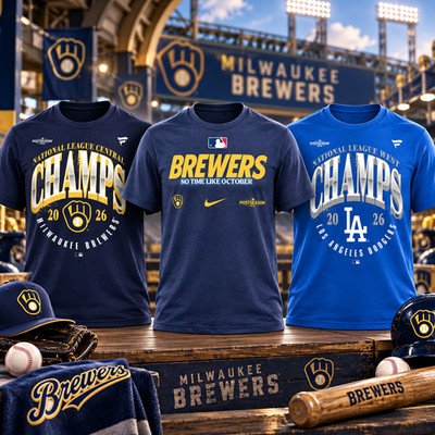 Hot Text Design NEW HOT !! 2026 Milwaukee Brewers MLB Postseason Baseball T-Shirt Fan ...