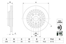 Bremsscheibe Hinterachse rechts für TOYOTA MIRAI