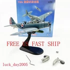 Wltk WWII NAVY TBD-1 Devastator Torpedo Bomber 1/72 Diecast Model US SHIP