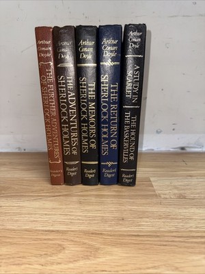 5 Sherlock Holmes Books  Arthur Conan Doyle - Readers Digest Worlds Best Reading